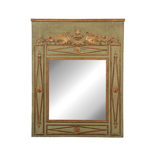Large Trumeau Mirror with Swan Motif