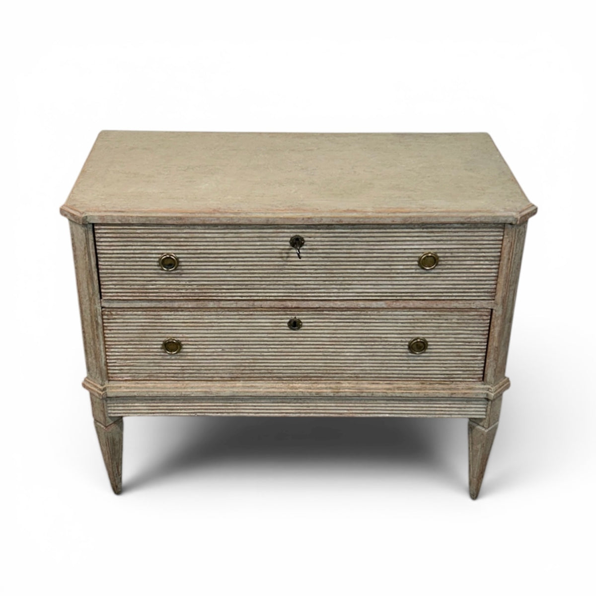 Pair of 19th C. Gustavian-Style Chests of Drawers