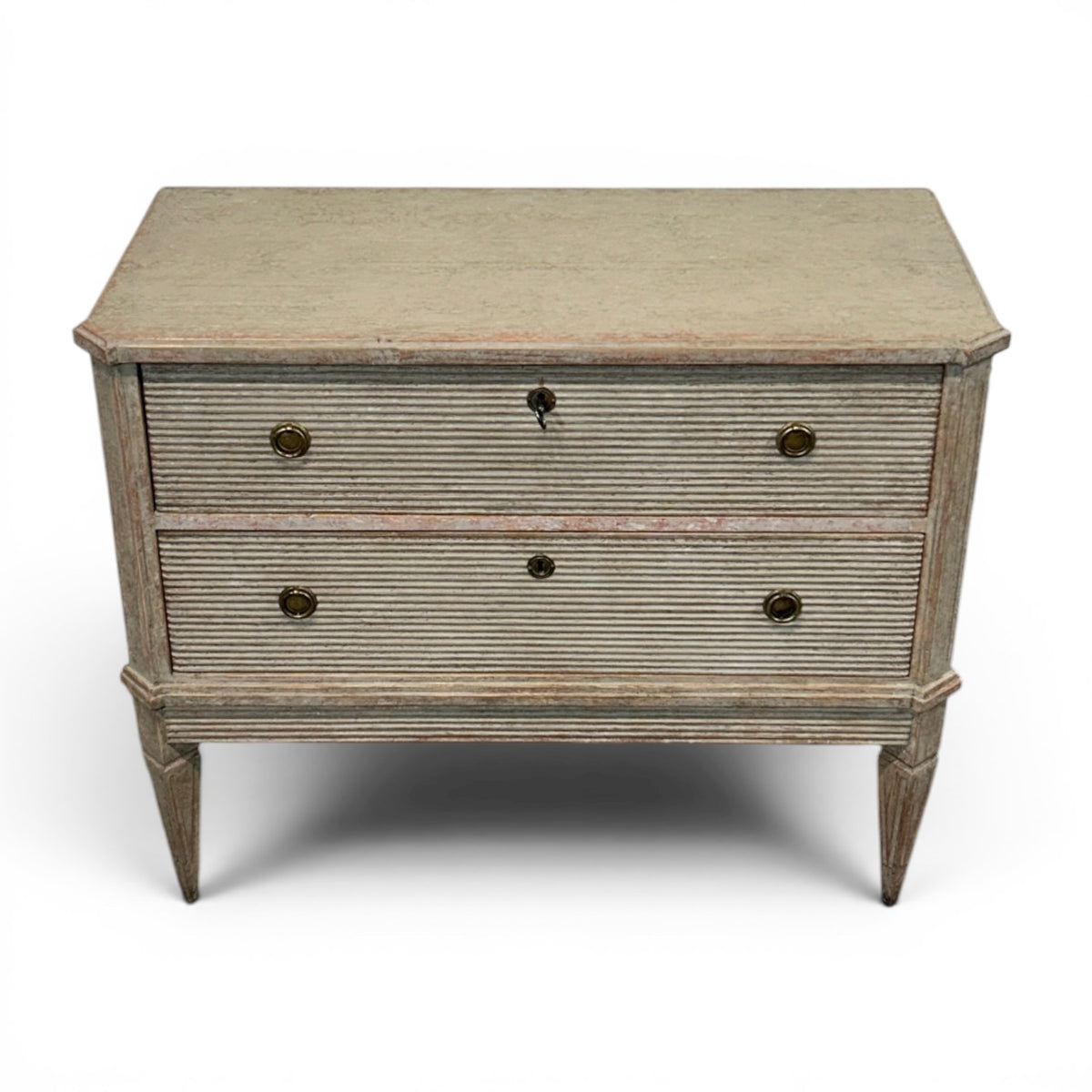 Pair of 19th C. Gustavian-Style Chests of Drawers