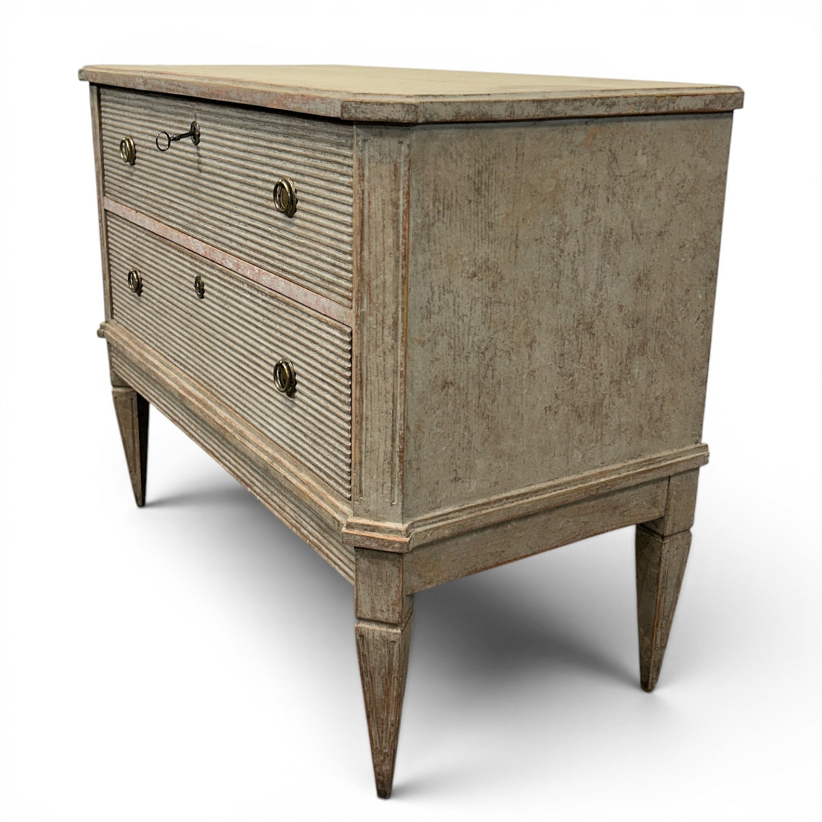 Pair of 19th C. Gustavian-Style Chests of Drawers