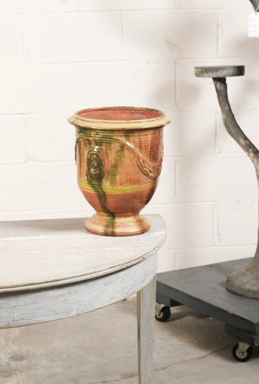 Pair of Vintage Glazed Anduze Jars