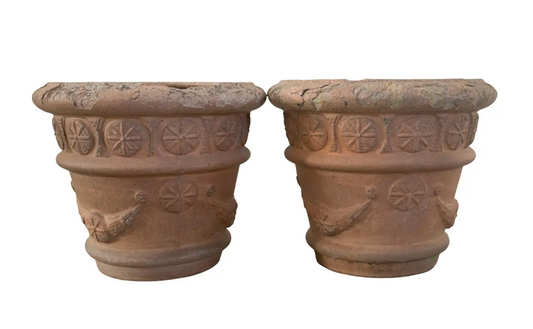 Pair of 19th c. French Terracotta Jardinieres