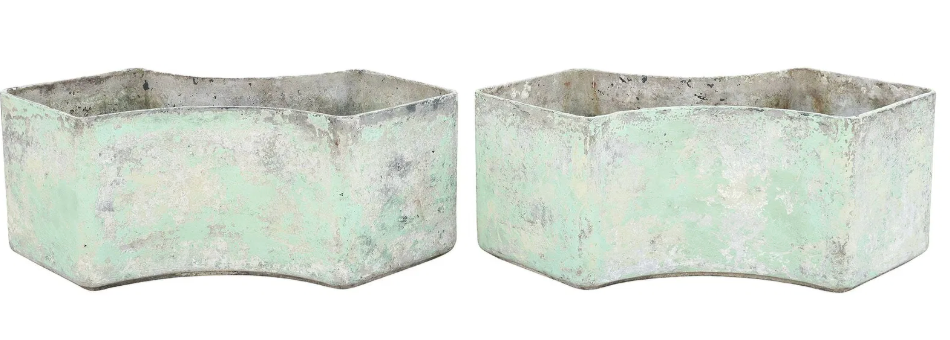Pair of Willy Guhl Style Convex Planters