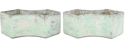 Pair of Willy Guhl Style Convex Planters