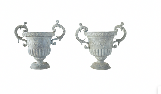 Pair of Zinc Urns