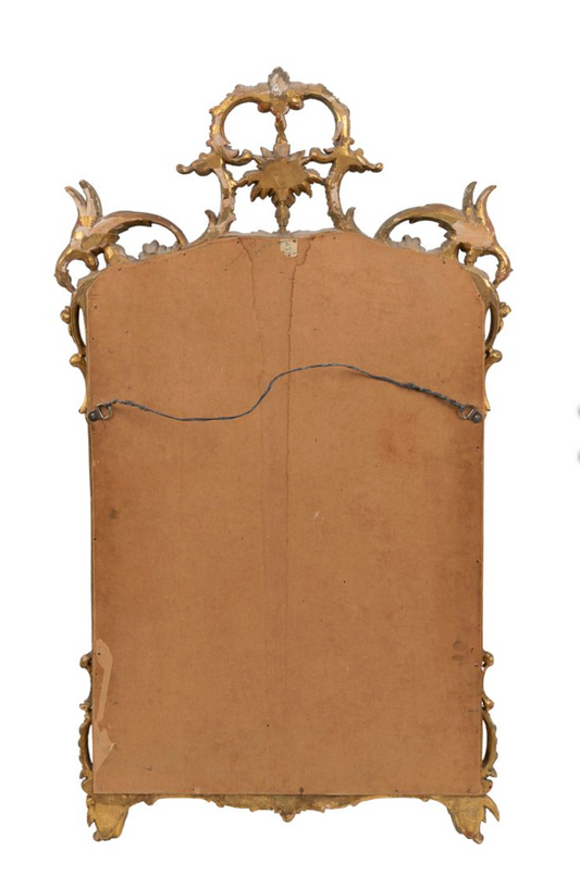 George II Style Gilt Carved Mirror from Italy