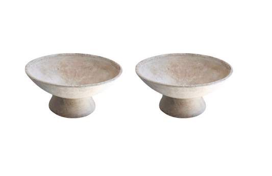 Pair of Willy Guhl Mid-Century Modern Concrete Saucer Planters