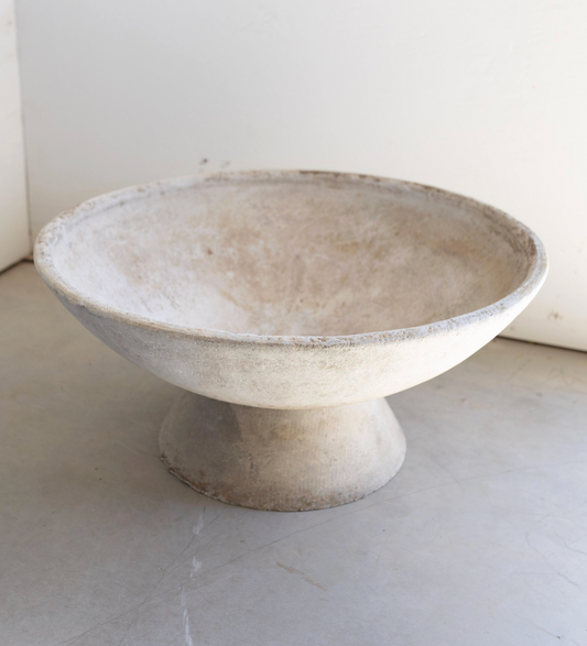 Pair of Willy Guhl Mid-Century Modern Concrete Saucer Planters