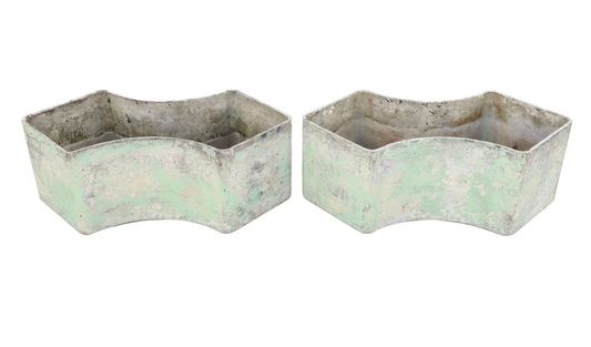 Pair of Willy Guhl Style Convex Planters