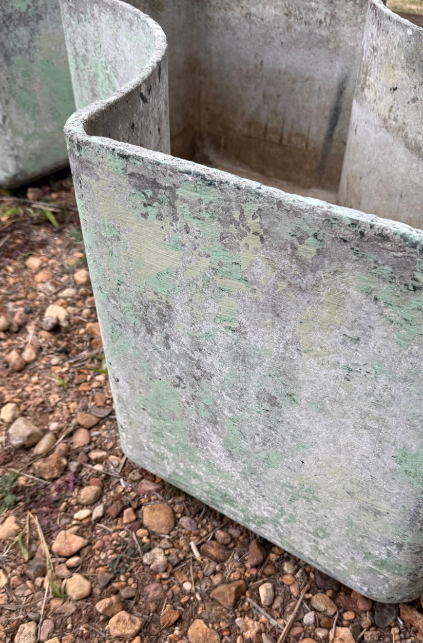 Pair of Willy Guhl Style Convex Planters