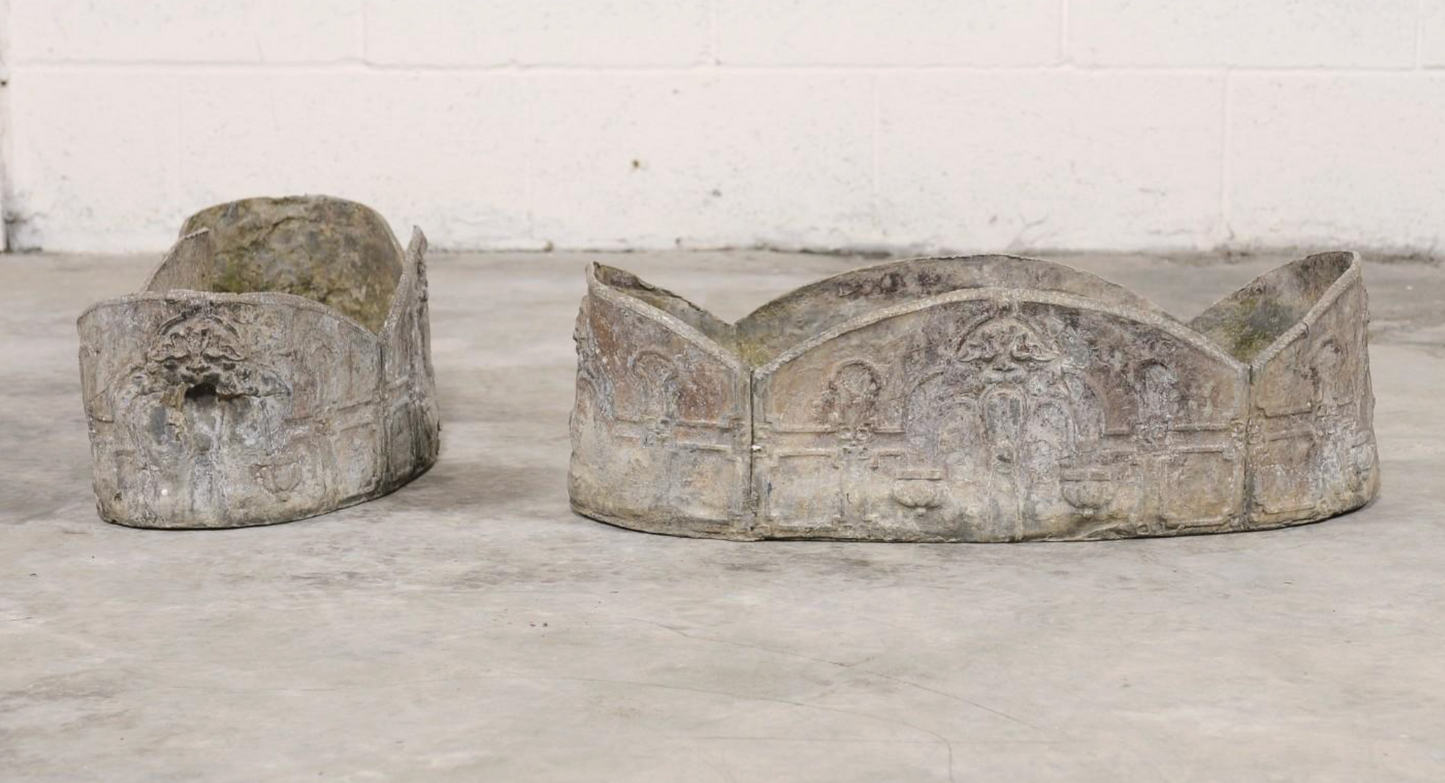 Pair of 19th c. French Lead Planters