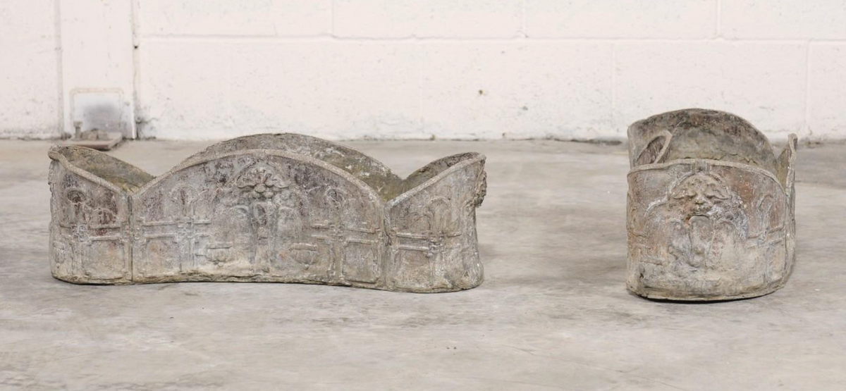 Pair of 19th c. French Lead Planters