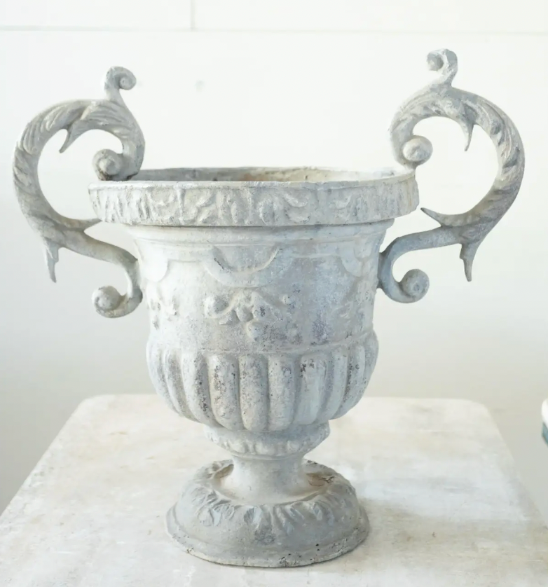Pair of Zinc Urns