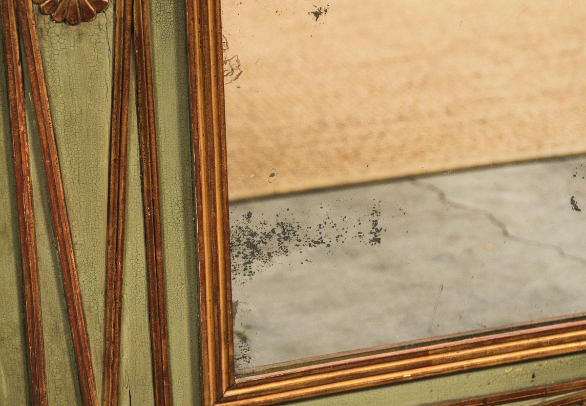Large Trumeau Mirror with Swan Motif