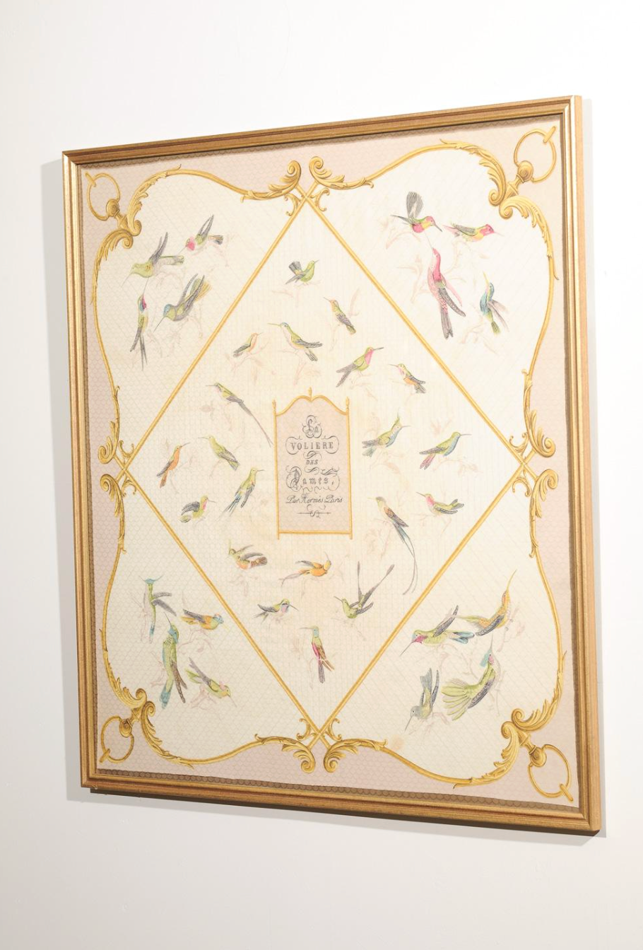 Vintage Hermès Hummingbird Scarf