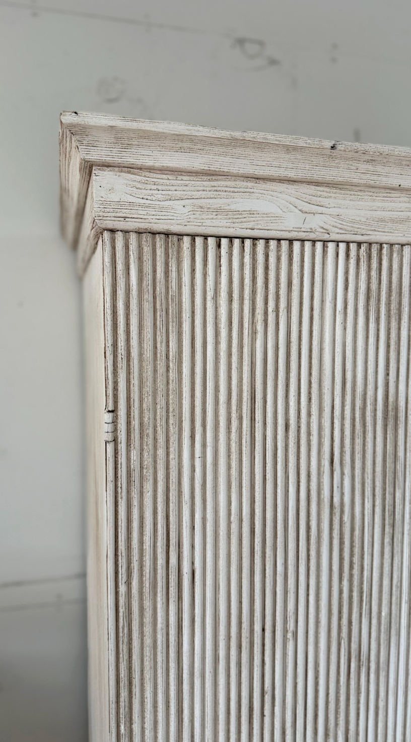 Pair of Hand-Painted Italian Pine Cabinets in Gustavian Style