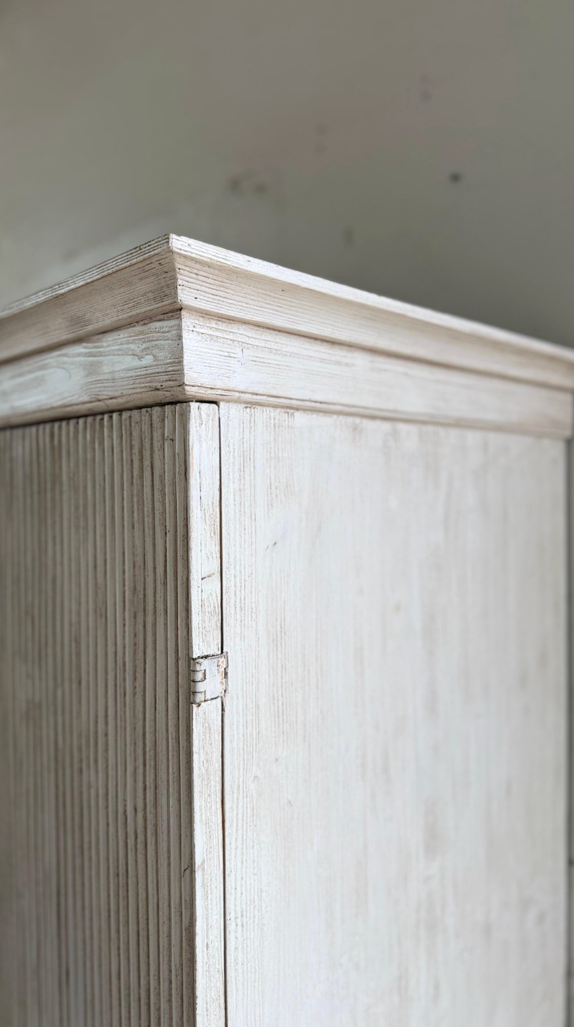 Pair of Hand-Painted Italian Pine Cabinets in Gustavian Style
