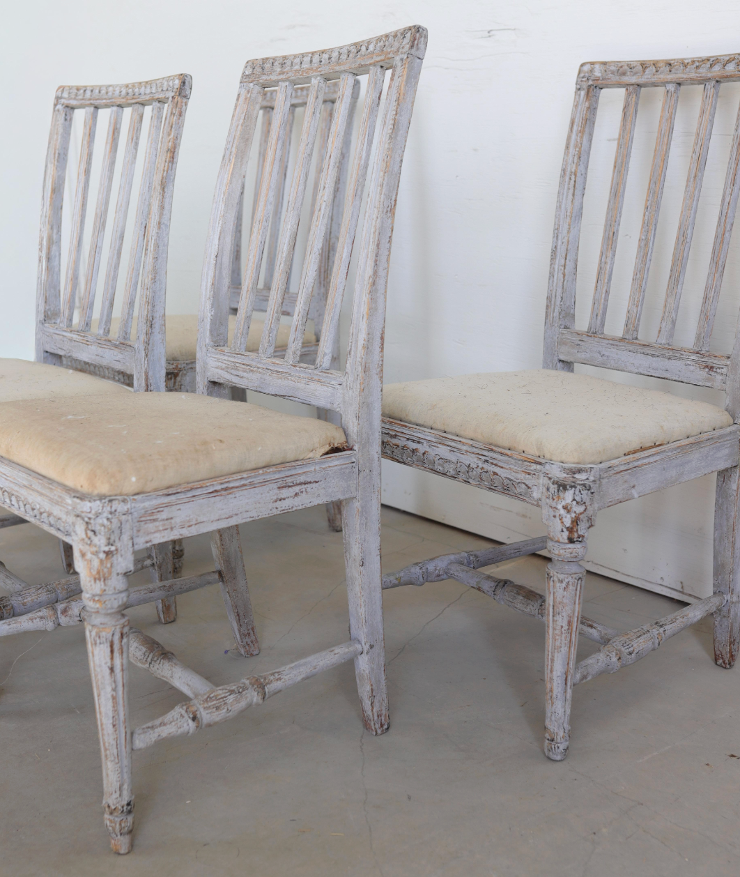 Set of Six 18th Swedish Gustavian Chairs