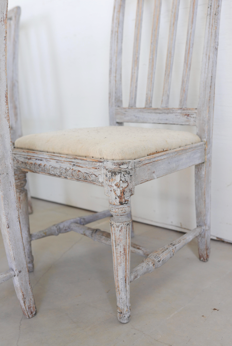 Set of Six 18th Swedish Gustavian Chairs