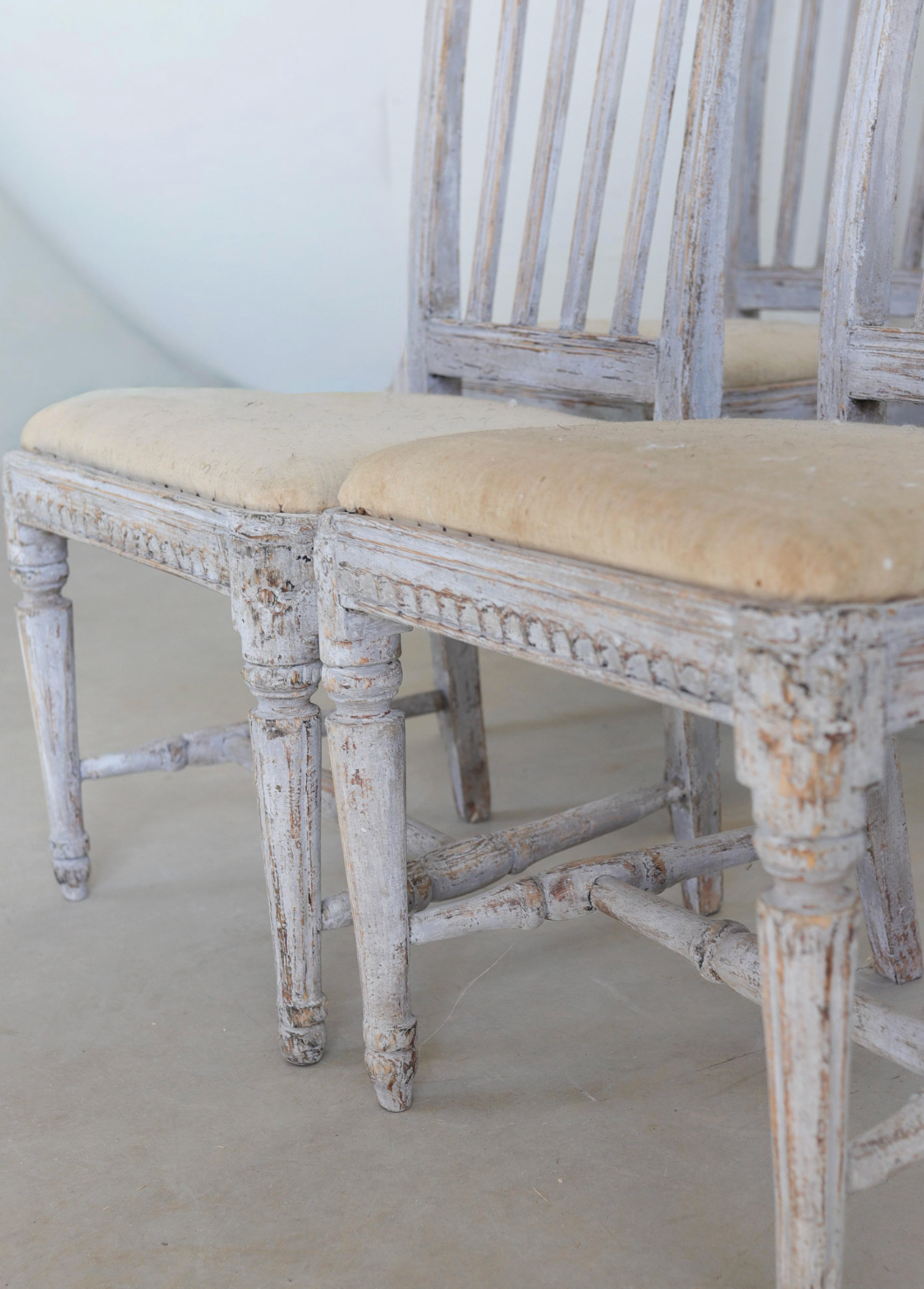 Set of Six 18th Swedish Gustavian Chairs
