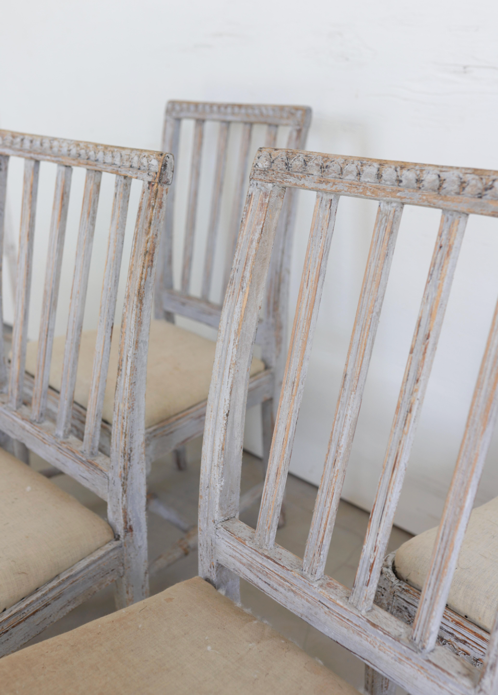Set of Six 18th Swedish Gustavian Chairs