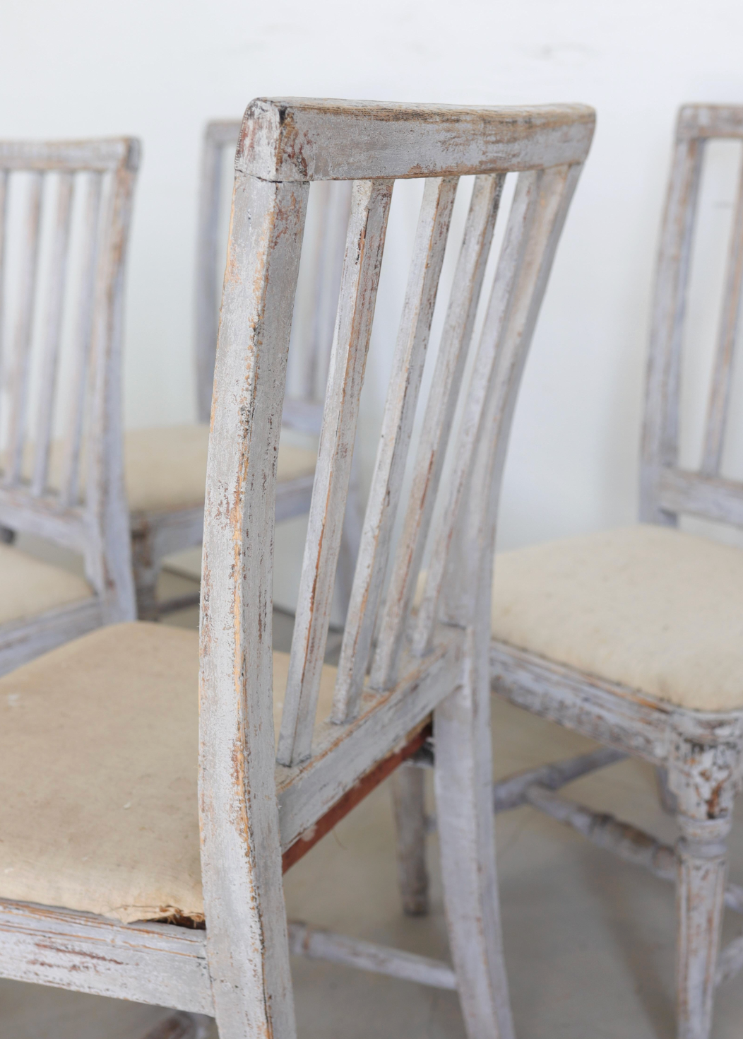 Set of Six 18th Swedish Gustavian Chairs