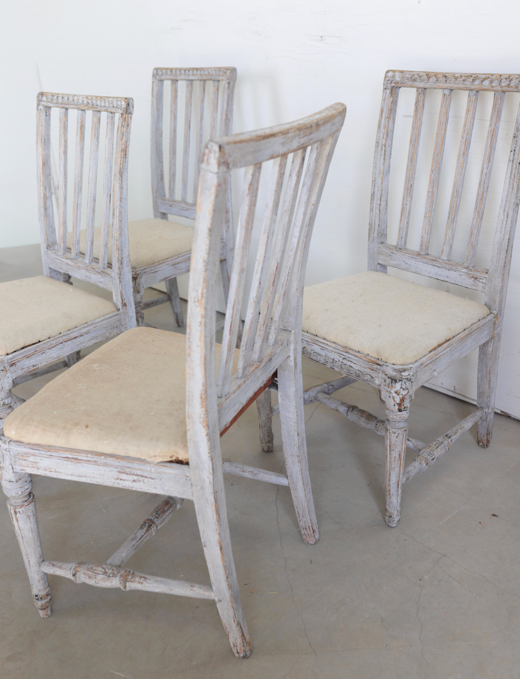 Set of Six 18th Swedish Gustavian Chairs