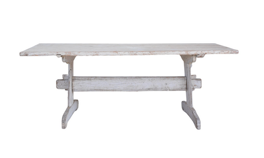 18th c. Swedish Nordic Pine Stretcher Table