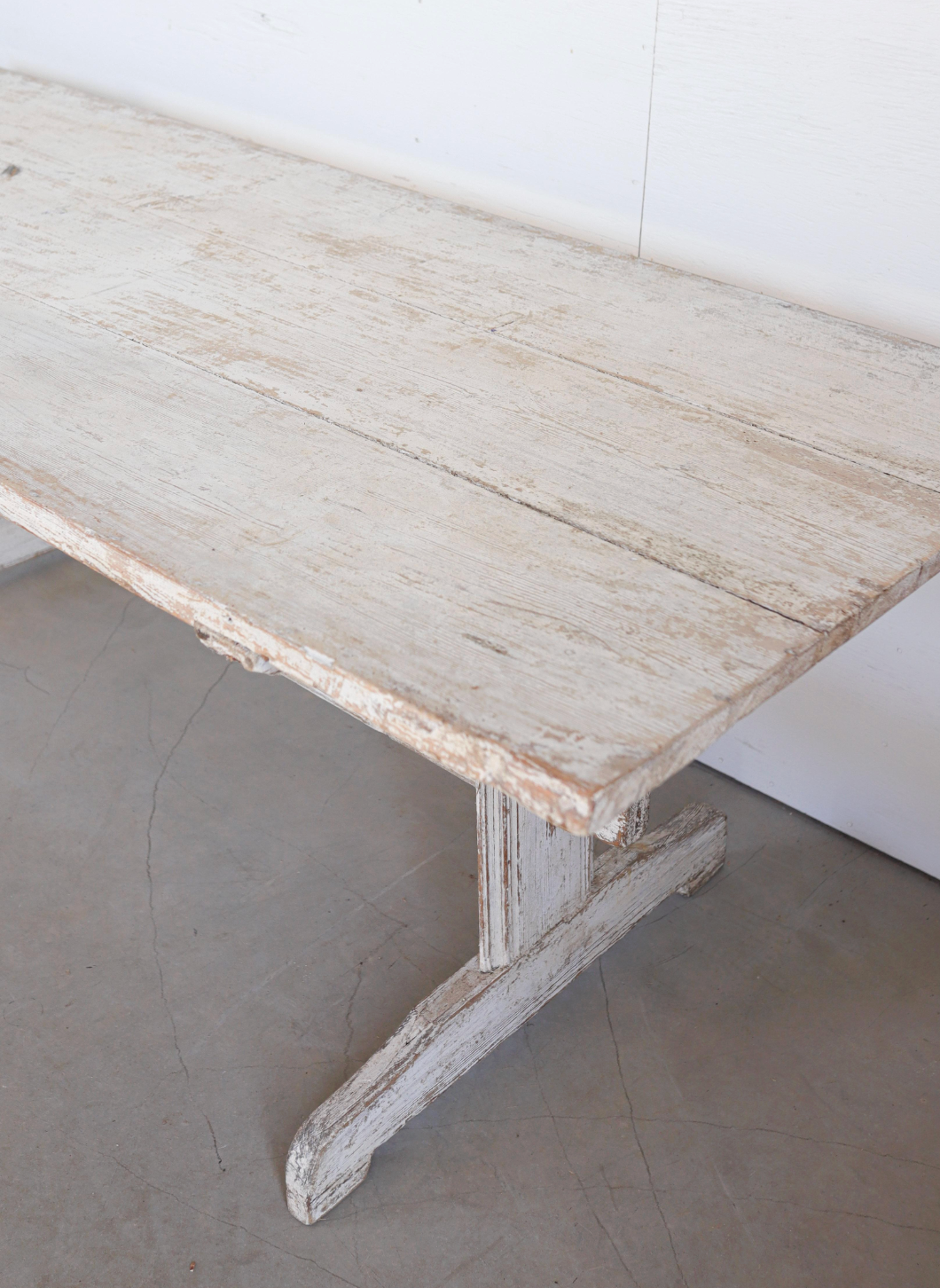 18th c. Swedish Nordic Pine Stretcher Table