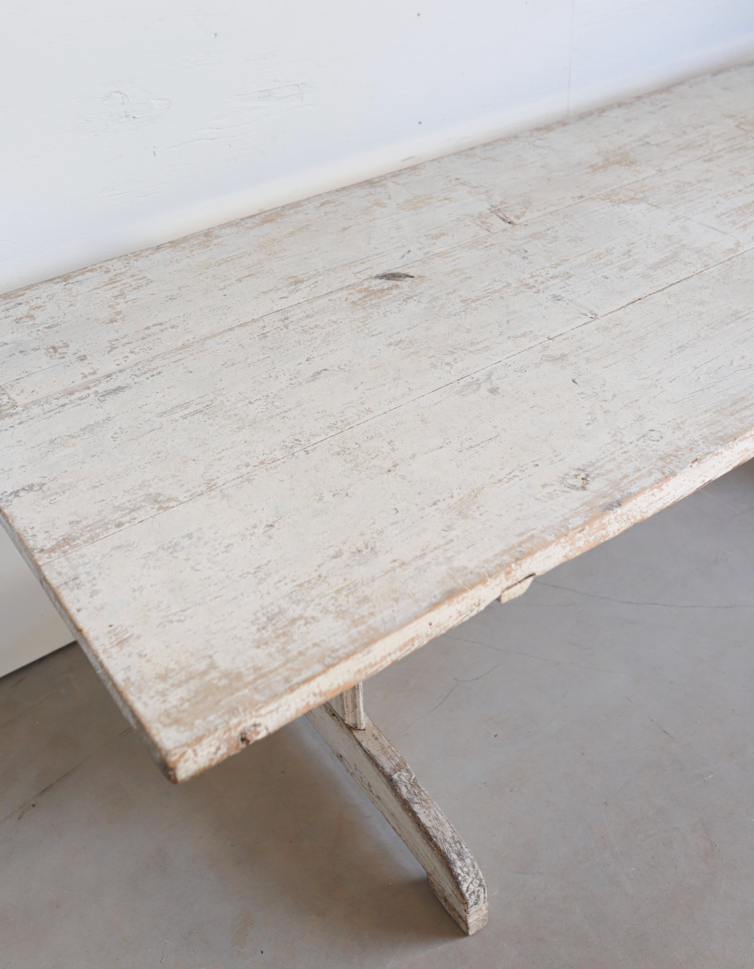 18th c. Swedish Nordic Pine Stretcher Table
