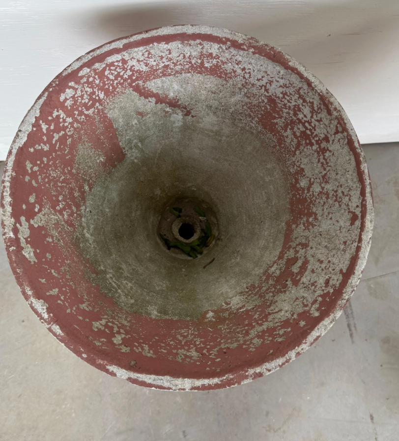 Terracotta Painted Willy Guhl Diabolo Planter