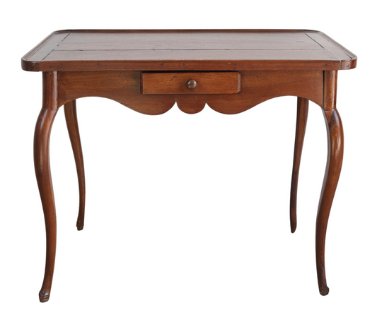 19th c. French Table with Diamond Inlay