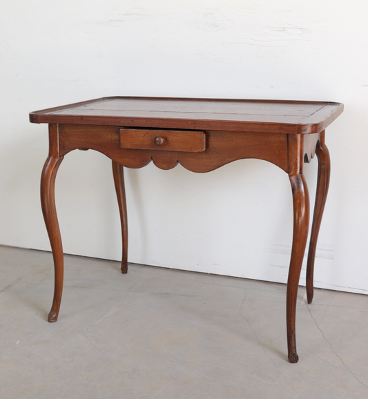 19th c. French Table with Diamond Inlay