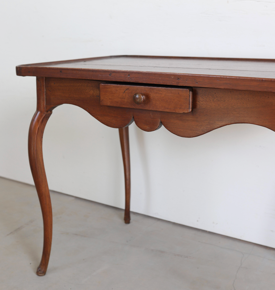 19th c. French Table with Diamond Inlay