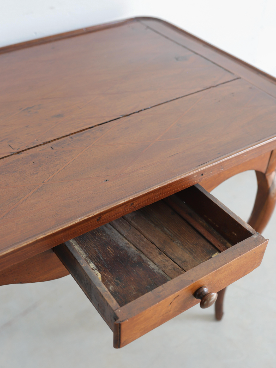 19th c. French Table with Diamond Inlay