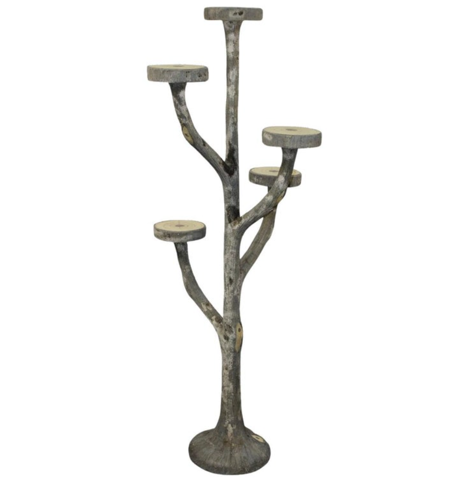 French Faux Bois Naturalistic Plant Stand