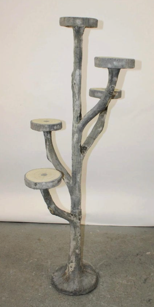 French Faux Bois Naturalistic Plant Stand