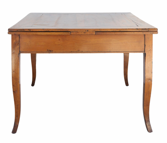 18th Century Venetian Cherrywood Square Table with Two Leaves